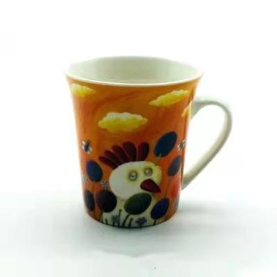 Cina La tazza da caffè ceramica di 9 Oz con gli animali ed i fiori progettano la stampa in vendita