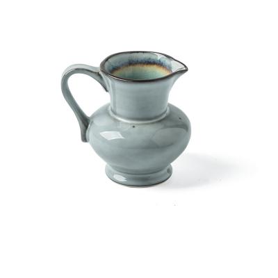 China Grey Ceramic Milk Pot Ice Crack Glazed In Bar for sale