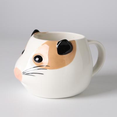 Cina La tazza ceramica delle tazze beventi 3d del caffè animale sveglio fatto a mano del tè ha personalizzato in vendita