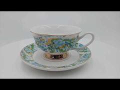 Bone China  Cup And Saucer Set  With Gold Rim