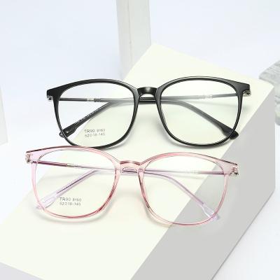 China 20 Years Experience Fashion Round Eyeglasses Material Transparent Women Men Anti Blue Light Frame TR90 Color Optical Glasses for sale