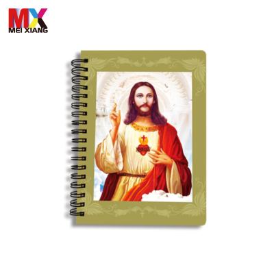 China Custom Flip Hot Sale New Products Spiral 3d Jesus Lenticular Notebook For Promotion for sale