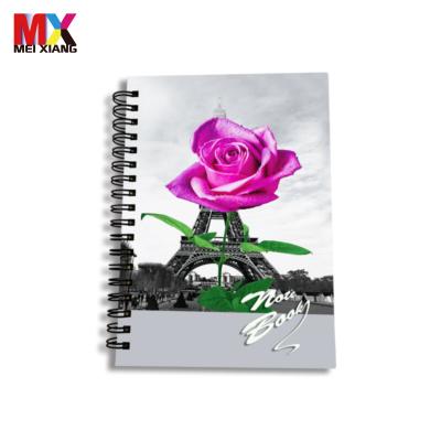 China Custom Flip Hot Sale New Products mini spiral 3d lenticular ornate notebook for promotion for sale