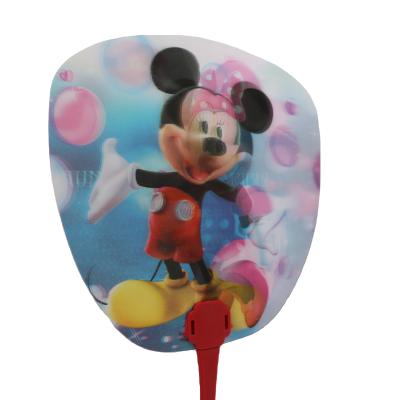 China Europe Flip Effect Custom Handfan Plastic Lenticular Handfan With Customized Design 3D Lenticular Hand Fans for sale