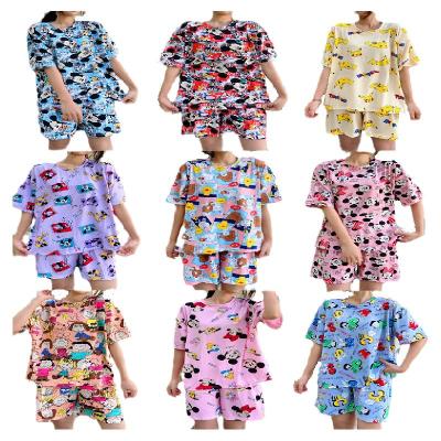 China QUICK DRY large size summer pajamas loose home service fat mm200 kilogram women and comfortable two-piece adult for sale