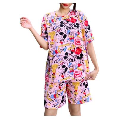 China Wholesale Size QUICK DRY Wholesale Casual Two Piece Pajamas Shorts Cute Home Service Suit Women for sale