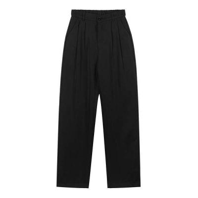 China Anti-Wrinkle Wide-Leg Pants Women's High-Waist Drape Loose Slacks Pants Straight Slim Casual Wiping Trousers for sale