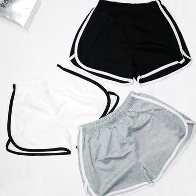 China New Summer Women's Sports Soft Shorts QUICK DRY Casual Slim Elastic Drawstring Patchwork Shorts for sale