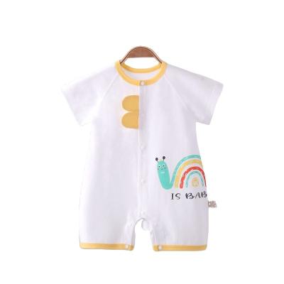 China High Quality Cute Loungewear Newborn Baby Clothes Summer Shorts Sleeve Baby Romper Infant Cotton Jumpsuit for sale