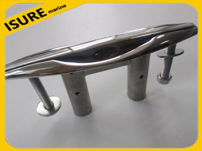 China MARINE STAINLESS STEEL POP UP PULL UP CLEAT WITH STUDS FOR BOAT for sale