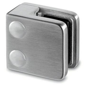 China Stainless Steel Square Glass Clamp  Flat Mount for sale