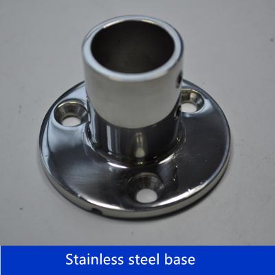 China Boat Hand Rail Fittings 90 Degree 7/8''Round Stanchion Base- 316 Stainless Steel for sale