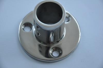 China ISURE MARINE Boat Hand Rail Fitting 90 Degree 1'' Round Stanchion Base Marine Stainless Steel for sale