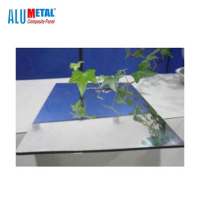 China Modern Silver Alumetal Mirror LDPE Internal Core Wall Aluminum Composite Acm Panel for sale