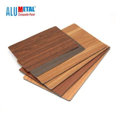 China Furniture China Supplier Wood Finish Aluminum Composite Panel ACM Sheet For Kitchen Wall Cladding for sale