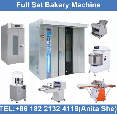 China Industrial bread loaf making machines, French bakery equipment, gas convection ovens. for sale