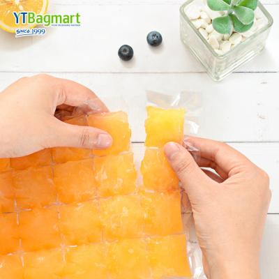 China YTBagmart Food Grade Ice Cream Creem Packing Disposable Custom Clear Polybag Disposable Plastic Ice Cube Bags For Frozen Food for sale