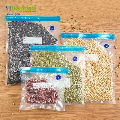 China 28Cm Sustainable Plastic Packaging High Quality Reusable Custom Food Grade Eco - Friendly Airtight Seal Bags With Pump for sale