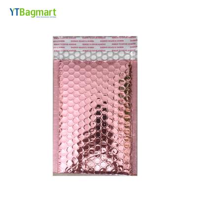 China Factory Price Durable/Protective/Recyclable/Shock Resistance Foil Bubble Wraps Mailing Bags Rose Gold Poly Bubble Mailer Custom Mailing for sale