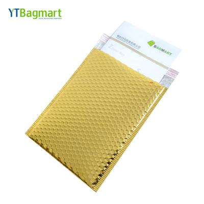 China Custom Poly Gold Metallic Foil Foil Padded Envelopes Packaging Mailing Bags Durable/Protective/Recyclable/Shockproof Bubble Mailer for sale