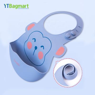 China 2019 New Sustainable Food Grade BPA Free Custom Roll Up Platinum Animal Waterproof Soft Silicone Baby Bibs for sale