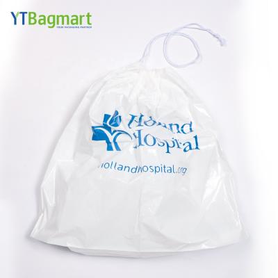 China YTBagmart Recyclable Custom Printed LDPE Plastic Transparent Hospital Pharmacy Drawstring Patient Belonging Bag For Medicine for sale