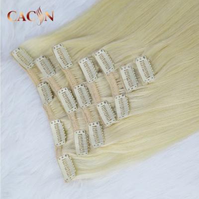 China Body Wave Cuticle Aligned Clip In Hair Extensions 100% Virgin Remy Hair Clip-in Hair Extension Seller for sale