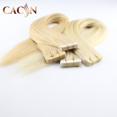 China Silky Straight Wave African Virgin Indian Remy Tape Hair Extensions, Skin PU Hair Weft Extension, Soprano Remy Tape Hair Extensions for sale