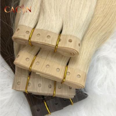 China Wholesale Silky Straight Wave PU Skin Tape In Hair Bundle Weft Hair Extensions Long Weft Tape for sale