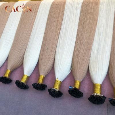 China Good Quality Unprocessed Silky Straight Wave V Tip Hair Extension Customized Length Hair Bone Straight for sale