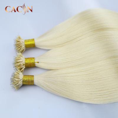 China Wholesale Factory Price Silky Straight Remy Virgin Curly Nano Ring Hair Nano Wave Hair Extensions for sale