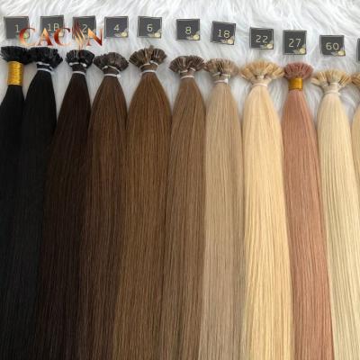 China Silky Straight T-100% Wave Hair High Quality Unprocessed Hair Flat Tip Hair Extension for sale