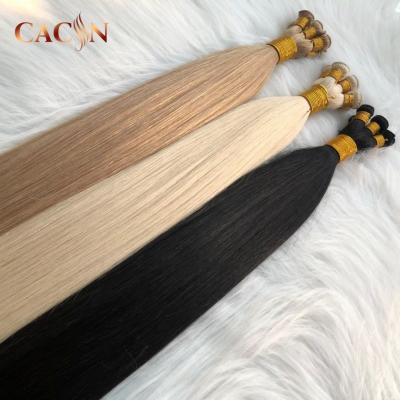 China Silky Straight Wave Virgin Hair Bundles Hand Tied Hair Weft Extension Double Drawn Hair Weave Bundles for sale