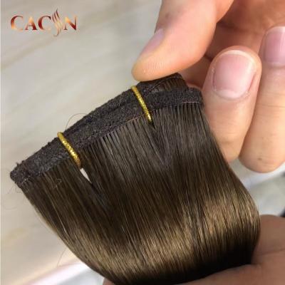 China 100% Silky Straight Virgin Human Hair Bundles Weft Flat Wave Remy Hair Extensions 100% Weft Hair for sale