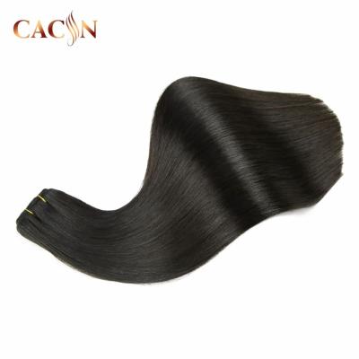 China Virgin Silky Straight Luxury Cuticle Weft Machine Quality Wave Balayage Color Russian Human Hair Double Drawn Weft for sale