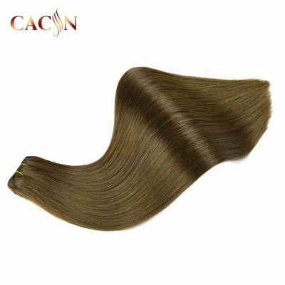 China Silky Straight 100% European Virgin Human Hair Wholesale Double Human Hair Machine Weft for sale