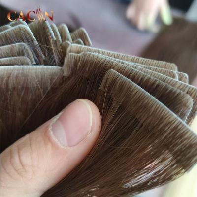 China 4*1cm Silky Straight Skin Pulled Double Weft Virgin Remy Hair Invisible Pu Tape Tape In Hair Extensions for sale