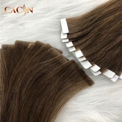 China Vendor Ombre Color Cuticle Natural Raw Silky Straight Silky Straight Wave Human Curly Tape In Remy Hair Extensions for sale