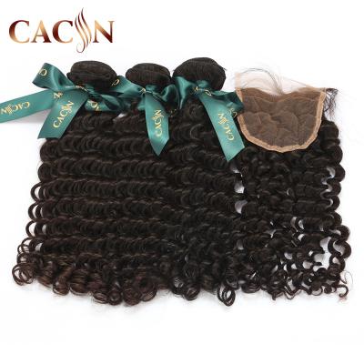 China Peruvian Deep Curl 9a Hair Bundles With Closure, Brazilian Lace Closures Hair, Ombre Hair Bundles With Closure for sale