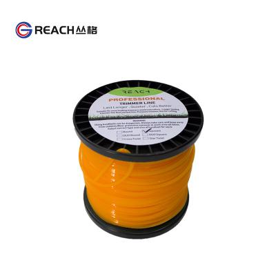 China Nylon Square trimmer line Dia 2.4mm Nylon quality for Garden use Reel pack length 100 Meters for sale