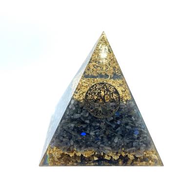 China The Other 10x10cm Natural Gemstone Labradorite Tree of Life Orgonite Pyramid for sale