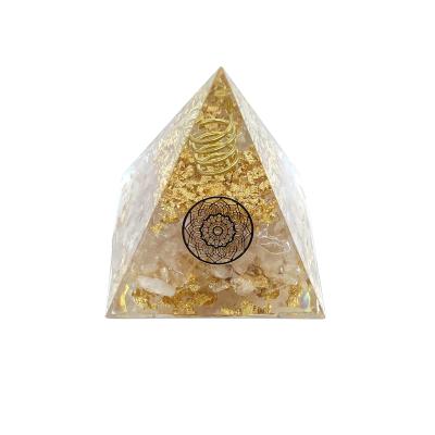 China The Other 5x5cm Natural Rose Quartz Mandala Pyramid Orgonite Gemstone for sale