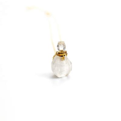 China Wholesale Cute Faceted Natural Gemstone Essential Oil Matching Bottle Necklaces for sale