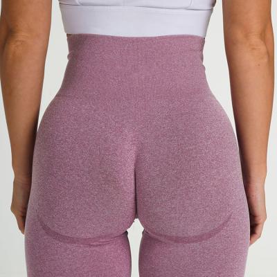 China 2020 Seamless Antibacterial Knit Hip Pants Yoga Pants Moisture Wicking Yoga Gaiters for sale