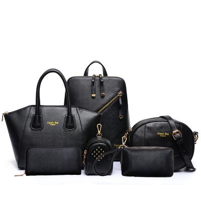 China 2021 Fashion Lady Ladies Bags Handbag Set Backpack For 6 Pcs Handbag Sets Woman Bag for sale