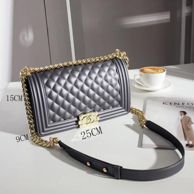 China 100% Eco-friendly Beauty Small Cross - Body Bag Women Plastic PVC Stitched Nylon Jelly Bags For Message Bags Handbag for sale