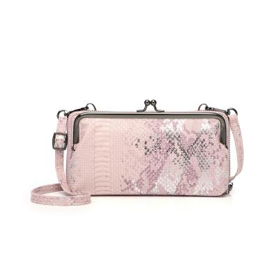 China Fashion / high quality European and American single shoulder cross snake texture - practical body bag wallets pinch for sale