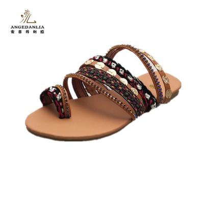 China China Hot Sale New Design Ladies Women Sandal Flat Shoes for sale