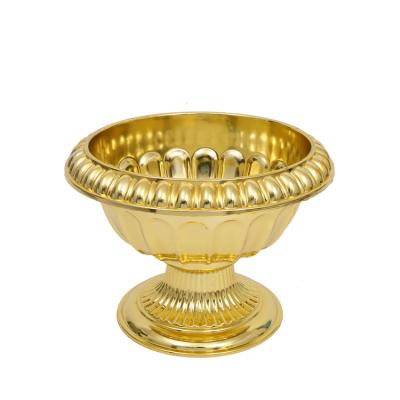 China Traditional plastic gold and round pot in wedding and party for sale