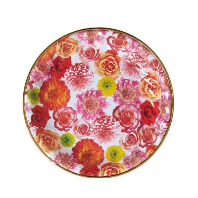 China Disposable Plastic Large Flower Food Tray Serving Dish for sale